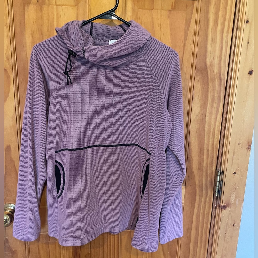 Melanzana Microgrid Women’s Hoodie in pink Pullover size women’s L